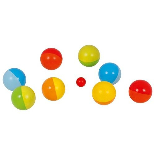 Jeu boules bois avec sac - en,