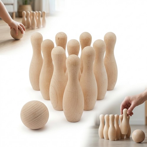 Quilles bois hêtre avec - quilles,